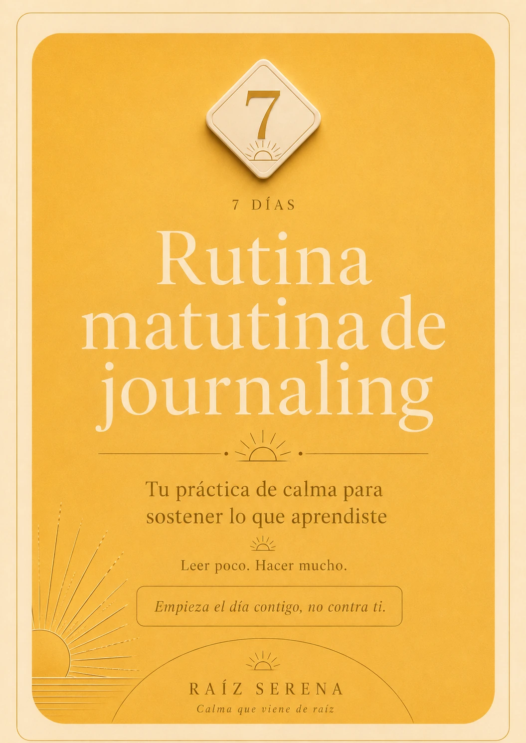 Portada del bonus Rutina matutina de journaling